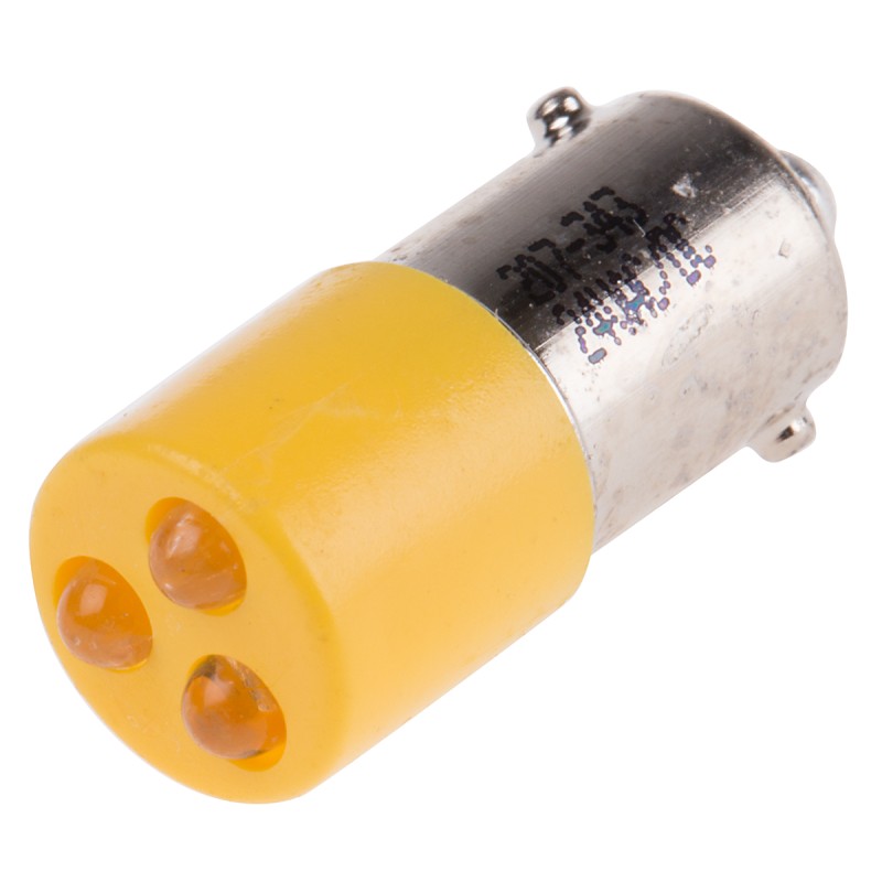 1 pcs - RS PRO Yellow Panel Mount Indicator, 25 x 10mm Mounting Hole Size