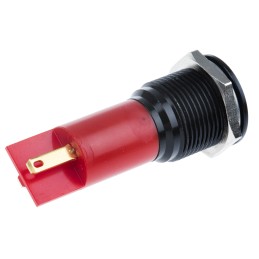 1 pcs - RS PRO Red Panel Mount Indicator, 16mm Mounting Hole Size, Solder Tab Termination