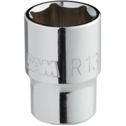 1 pcs - SAM 1/4 in Drive 10mm Standard Socket, 6 point, 22 mm Overall Length