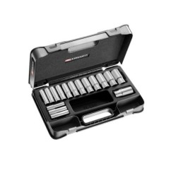 1 pcs - Facom 16-Piece Metric 1/2 in Deep Socket Set , 6 point