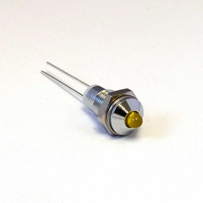 1 pcs - CML Innovative Technologies 1902X00X Series Yellow Panel Mount Indicator, 2.1V, 6mm Mounting Hole Size, IP40