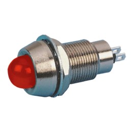1 pcs - Marl Red Panel Mount Indicator, 24V dc, 12.7mm Mounting Hole Size, Solder Tab Termination, IP67