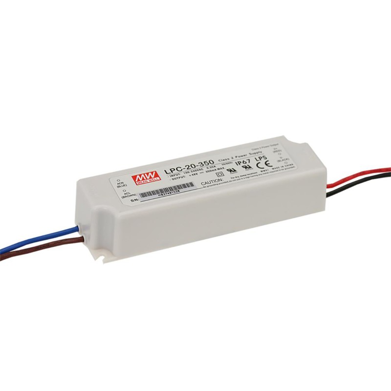 1 pcs - MEAN WELL LED Driver, 9 - 30V Output, 21W Output, 700mA Output, Constant Current