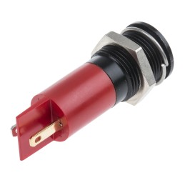 1 pcs - RS PRO Red Panel Mount Indicator, 2V dc, 14mm Mounting Hole Size, Solder Tab Termination