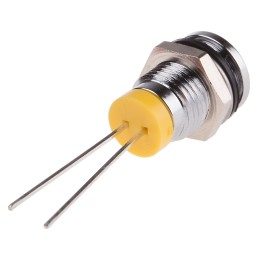 1 pcs - RS PRO Yellow Panel Mount Indicator, 2V dc, 8mm Mounting Hole Size, IP67
