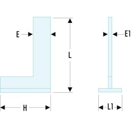 1 pcs - Facom 500 mm Engineer Square
