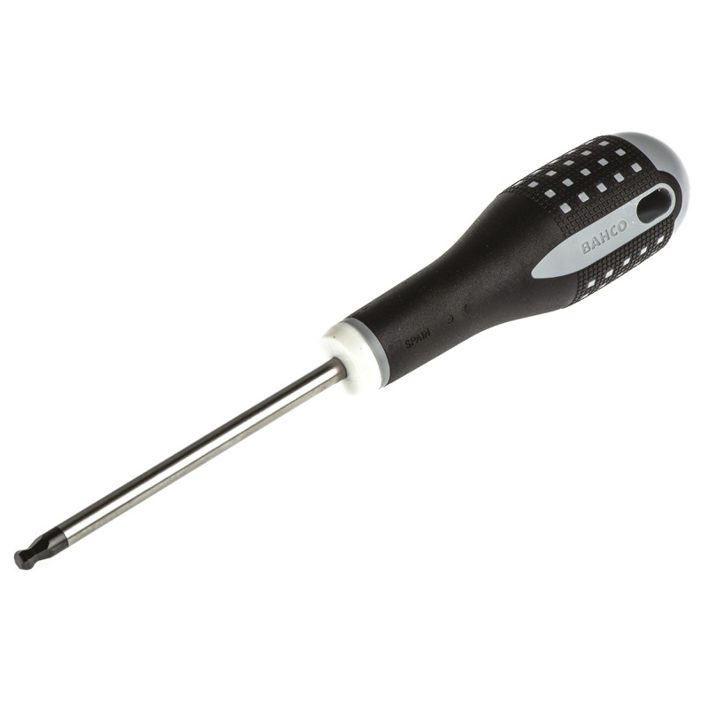 1 pcs - Bahco Ball End Hexagon Screwdriver, 5 mm Tip, 100 mm Blade, 222 mm Overall