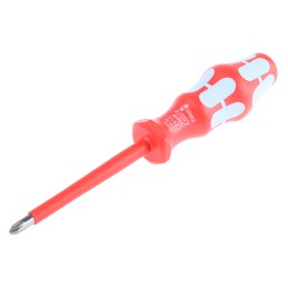 1 pcs - Wera Phillips Insulated Screwdriver, PH2 Tip, 100 mm Blade, VDE/1000V, 161 mm Overall