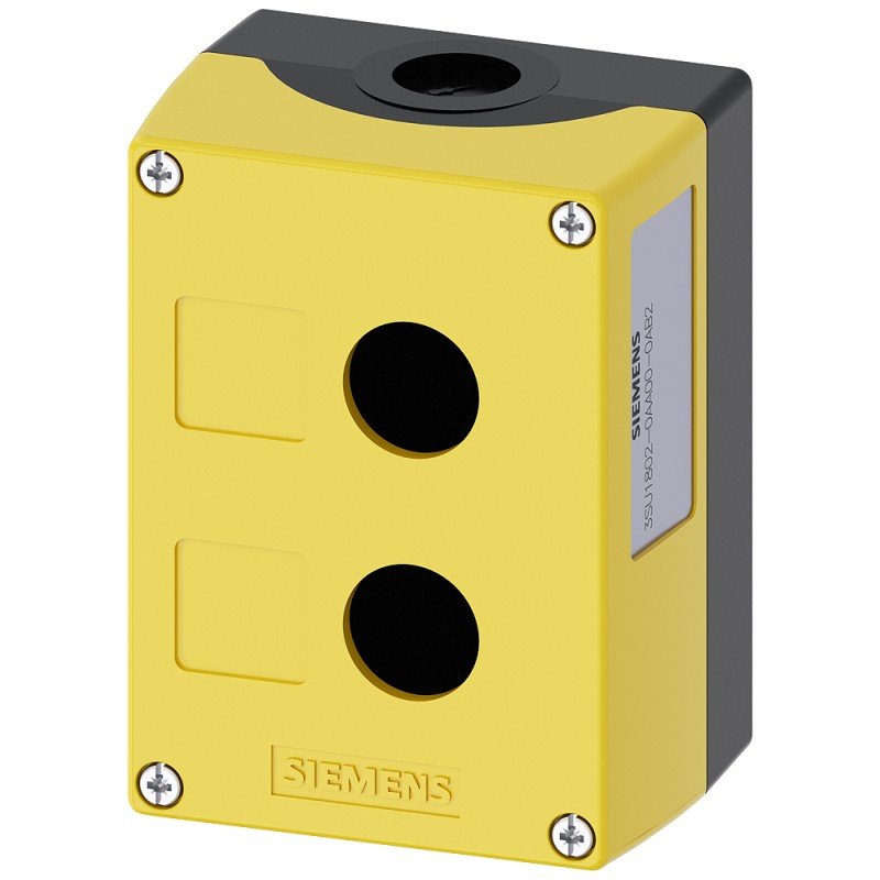 1 pcs - Siemens Yellow Plastic SIRIUS ACT Push Button Enclosure - 22mm Diameter