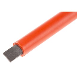 1 pcs - ITL Insulated Tools Ltd Slotted Insulated Screwdriver, 6.5 x 1.2 mm Tip, 100 mm Blade, VDE/1000V, 203 mm Overall