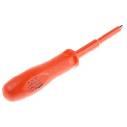 1 pcs - ITL Insulated Tools Ltd Slotted Insulated Screwdriver, 6.5 x 1.2 mm Tip, 100 mm Blade, VDE/1000V, 203 mm Overall