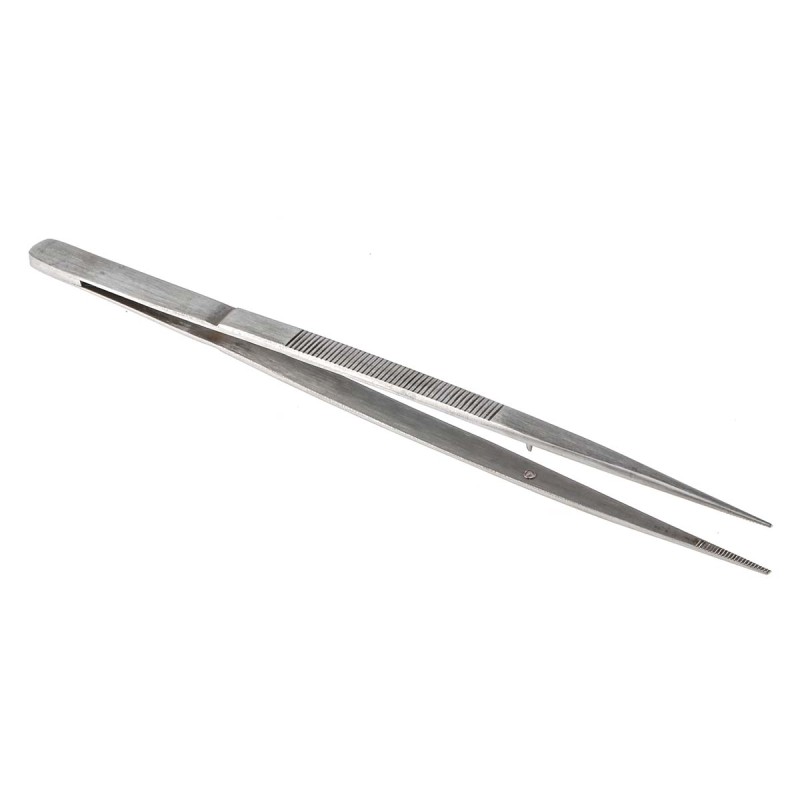 1 pcs - RS PRO 150 mm, Stainless Steel, Serrated, Tweezers