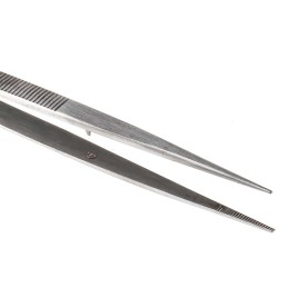 1 pcs - RS PRO 150 mm, Stainless Steel, Serrated, Tweezers