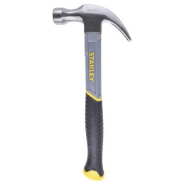 1 pcs - Stanley Carbon Steel Claw Hammer with Fibreglass Handle, 570g