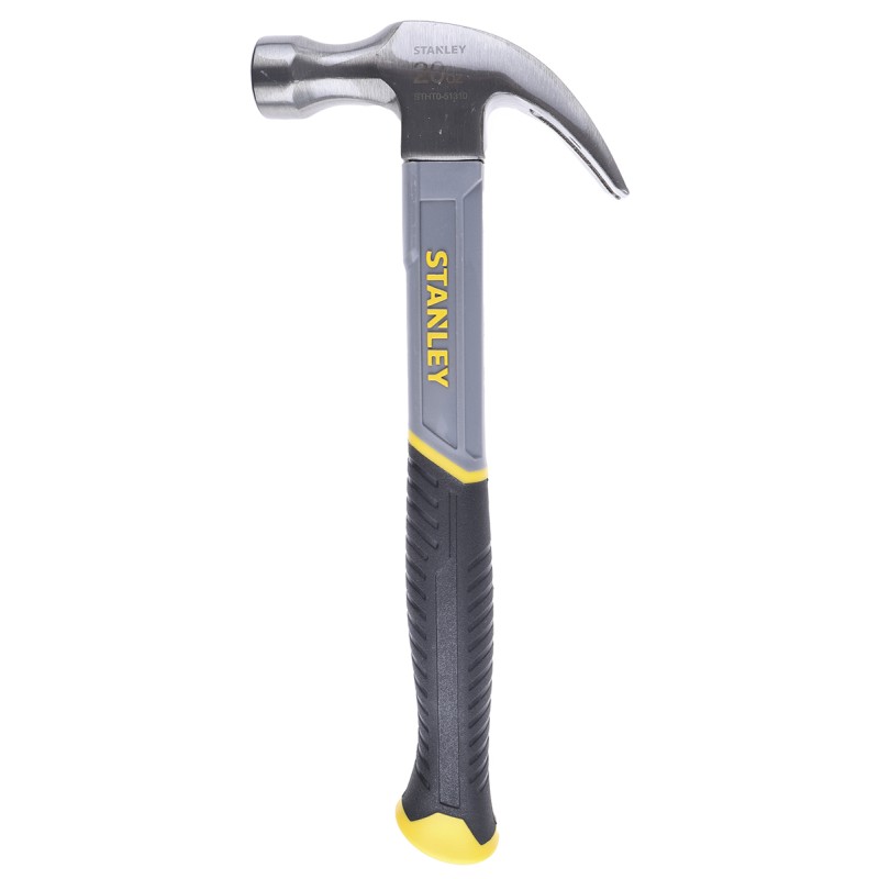 1 pcs - Stanley Carbon Steel Claw Hammer with Fibreglass Handle, 570g