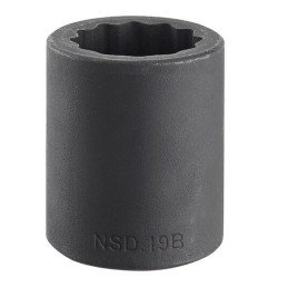 1 pcs - Facom 24mm, 1/2 in Drive Impact Socket Standard Impact Socket, 42 mm length