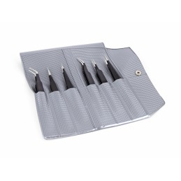 1 pcs - ideal-tek 120 mm, Stainless Steel, Flat, ESD Tweezers