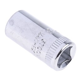 1 pcs - Bahco 1/4 in Drive 8mm Standard Socket, 6 point, 24.7 mm Overall Length