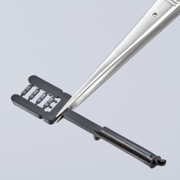 1 pcs - Knipex 155 mm, Stainless Steel, Serrated, Tweezer