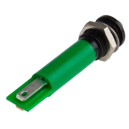 1 pcs - RS PRO Green Panel Mount Indicator, 12V ac, 8mm Mounting Hole Size, Solder Tab Termination
