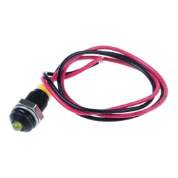 1 pcs - RS PRO Yellow Panel Mount Indicator, 2V dc, 6mm Mounting Hole Size, Lead Wires Termination, IP67