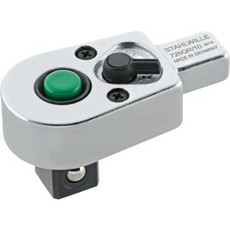 1 pcs - STAHLWILLE Serie 725 Series Hexagon Ratchet Insert Tool, 17.5 mm, 9 x 12mm Insert, Black Oxidized Finish