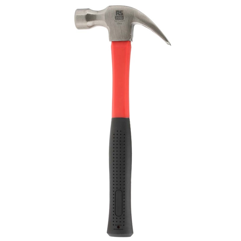 1 pcs - RS PRO Steel Claw Hammer with Fibreglass Handle, 567g