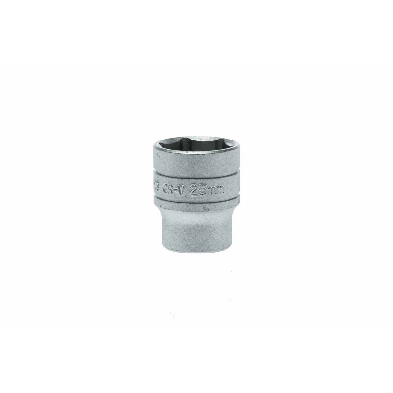 1 pcs - Teng Tools 1/2 in Drive 25mm Standard Socket, 6 point, 40 mm Overall Length