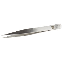 1 pcs - RS PRO 120 mm, Stainless Steel, Flat, Tweezers