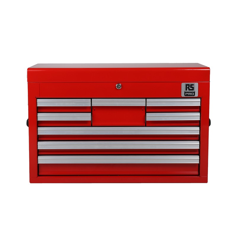 1 pcs - RS PRO 8 drawer Steel Tool Chest, 427mm x 660mm x 307mm