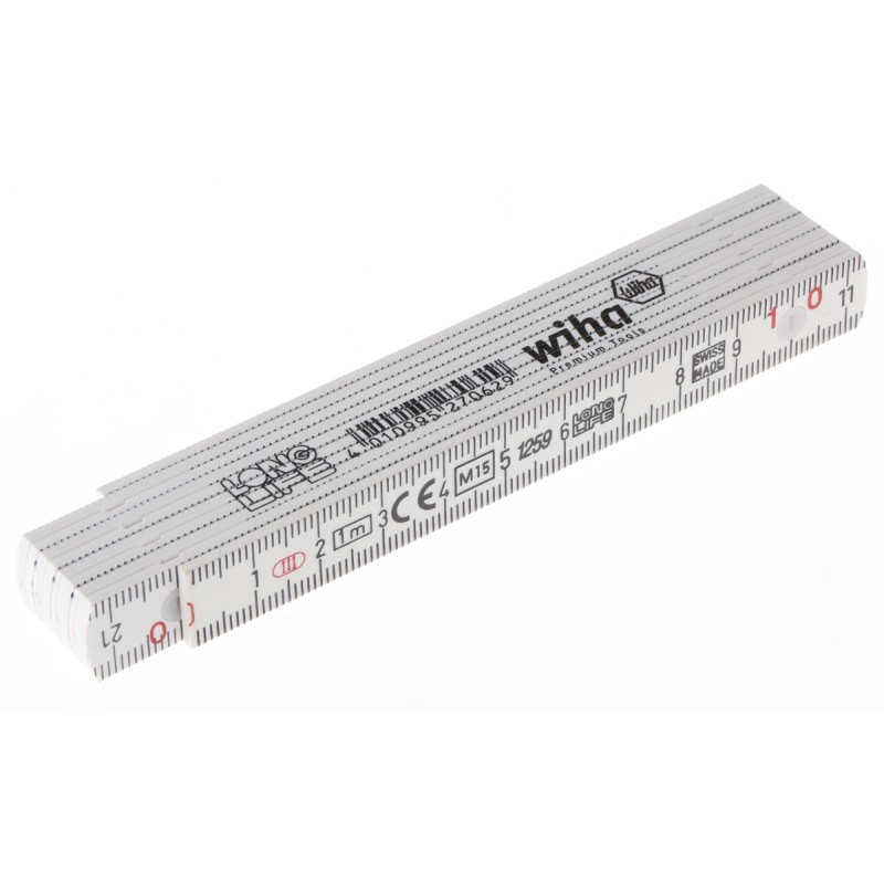 1 pcs - Wiha 1m Plastic Metric Folding Ruler