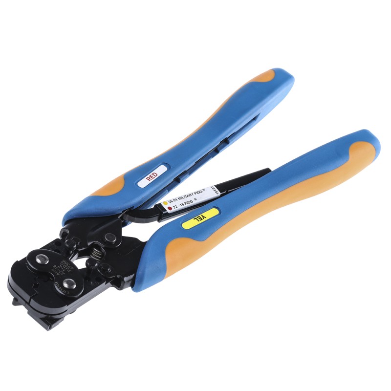 1 pcs - TE Connectivity CERTI-CRIMP Hand Ratcheting Crimp Tool for PIDG Splices, PIDG Terminals, Plasti-Grip Terminals, 0.3