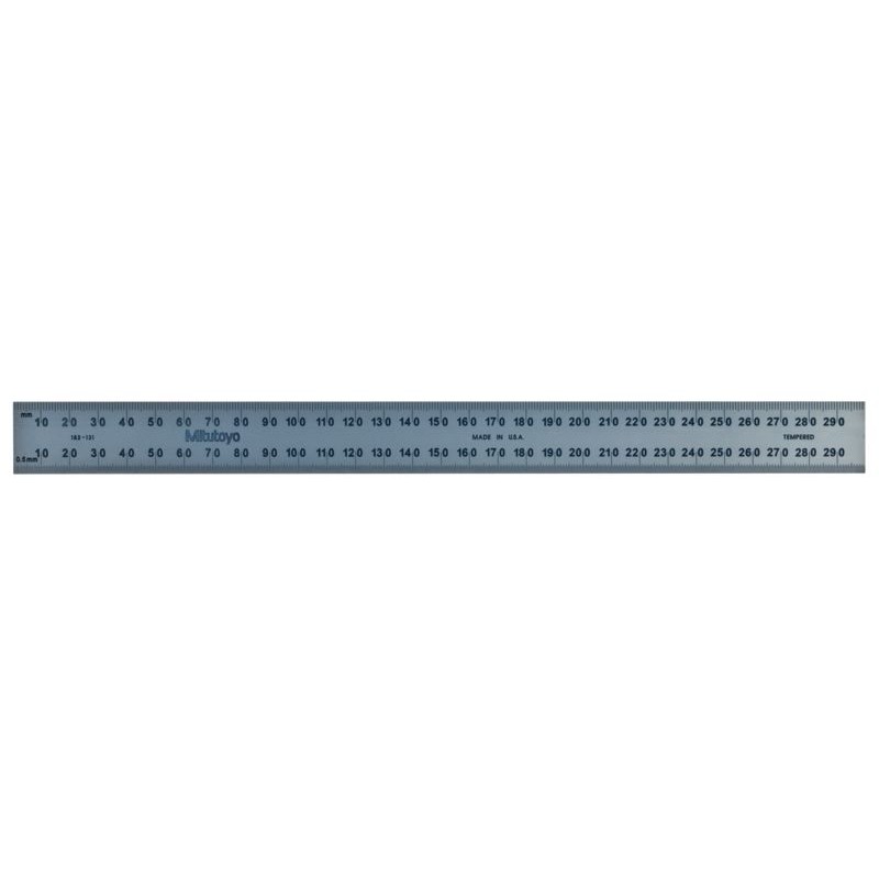 1 pcs - Mitutoyo 300mm Steel Metric Ruler