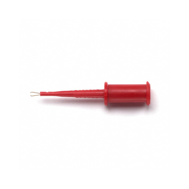 1 pcs : 5243-2 - SMD GRABBER RED SOLDER 0.090'