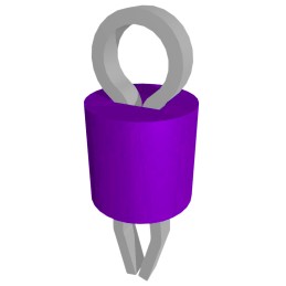 1 pcs : 5279 - PC TEST POINT COMPACT PURPLE