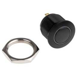 1 pcs - KNITTER-SWITCH Illuminated Push Button Switch, Momentary, Panel Mount, 16mm Cutout, SPST, Green LED, 36V dc, IP67