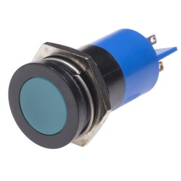 1 pcs - RS PRO Blue Panel Mount Indicator, 24V ac/dc, 22mm Mounting Hole Size, Solder Tab Termination