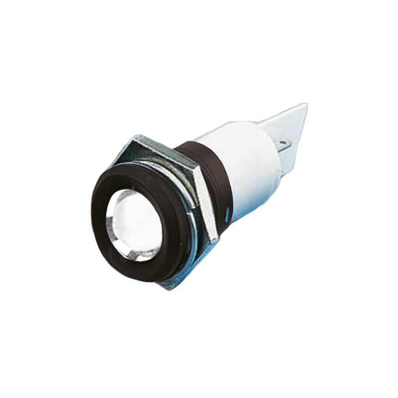 1 pcs - RS PRO White Panel Mount Indicator, 22mm Mounting Hole Size, Solder Tab Termination