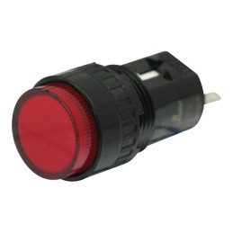 1 pcs - Idec Red Panel Mount Indicator, 24V dc, 16.2mm Mounting Hole Size