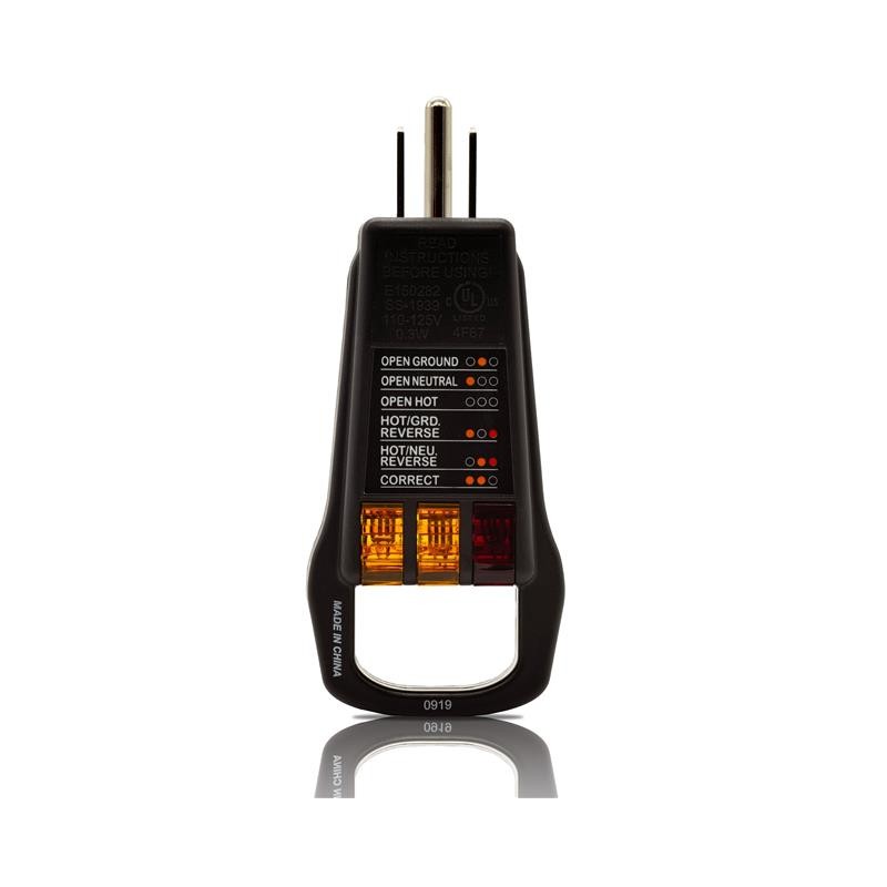 1 pcs : ET100 - GFCI RECEPTACLE TESTER