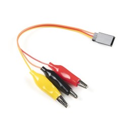 1 pcs : ROB-19223 - SERVO TO ALLIGATOR CLIP CABLE -