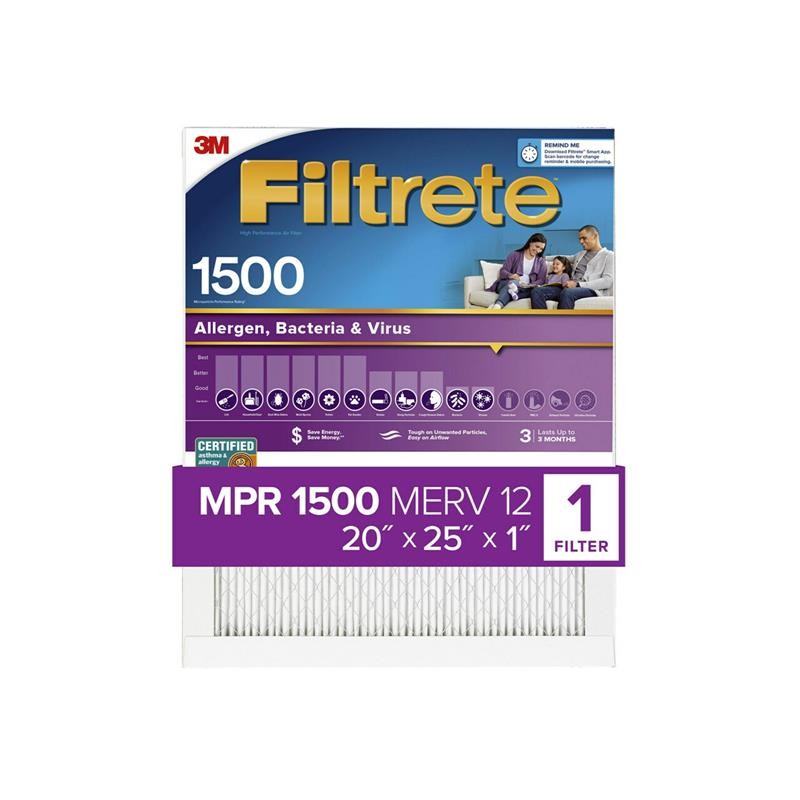 1 pcs : 2003-4-HR - FILTRETE ALLERGEN BACTERIA VIRUS