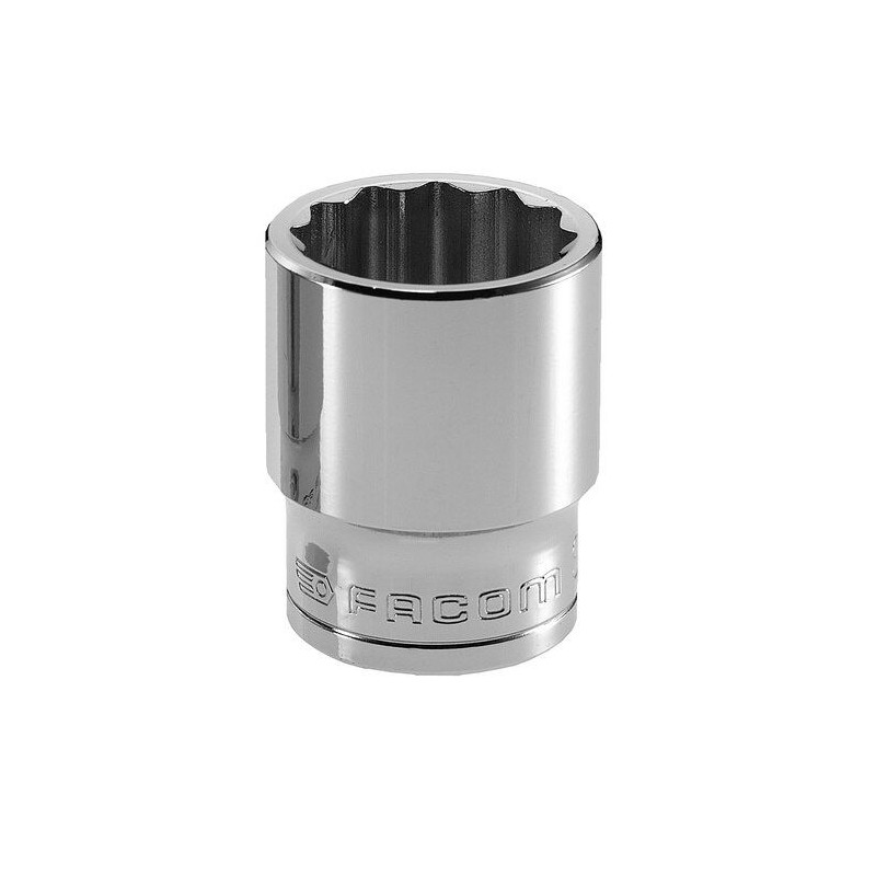 1 pcs - Facom 1/2 in Drive 11/16in Standard Socket, 12 point, 36 mm Overall Length