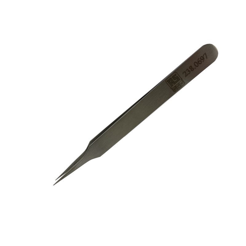 1 pcs - RS PRO 110 mm, Low Carbon Austenitic Steel, Straight, Tweezer