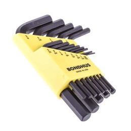 1 pcs - Bondhus 13 piece L Shape Imperial Hex Key Set, 0.05 - 3/8'