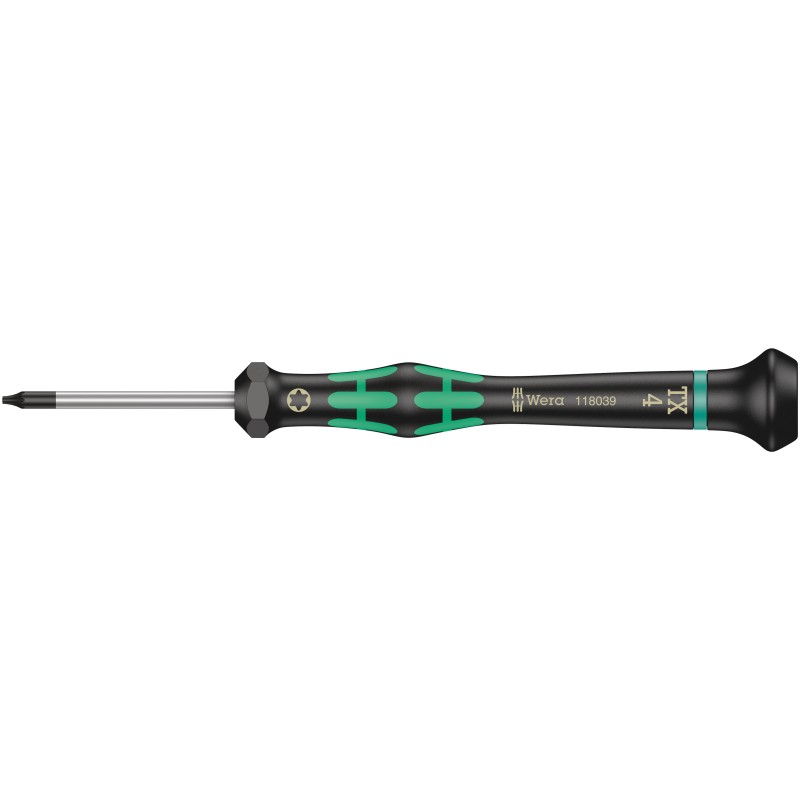 1 pcs - Wera Torx Precision Screwdriver, T4 Tip, 40 mm Blade