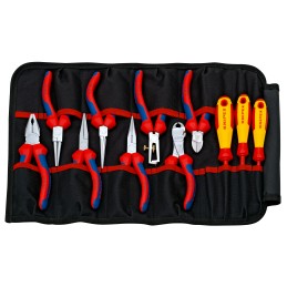 1 pcs - Knipex 11 Piece Electricians Tool Roll with Roll, VDE Approved