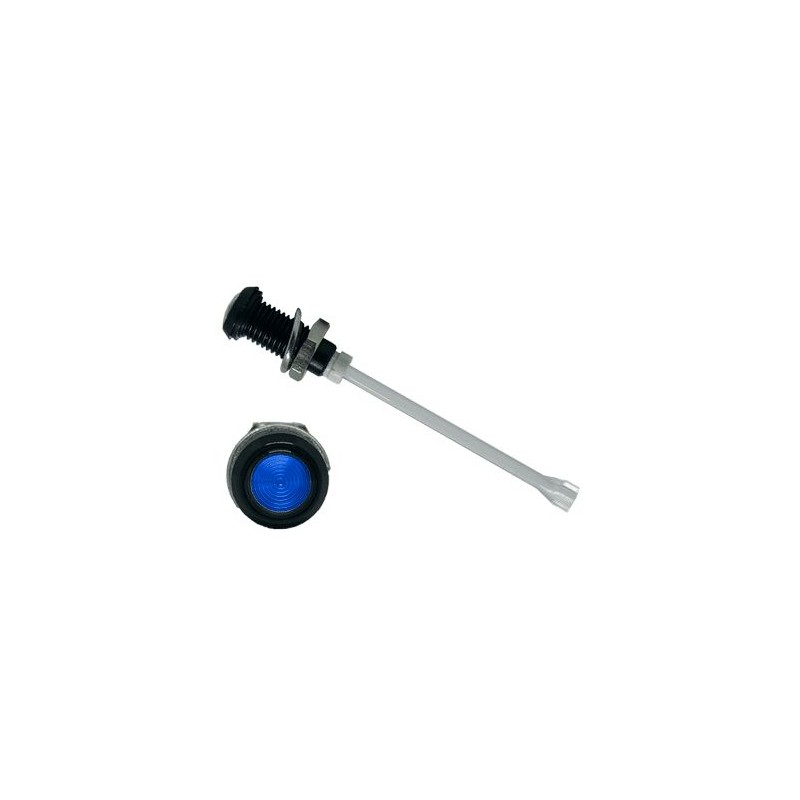 1 pcs - RHD-1140-F9PZB67PR Bivar, Panel Mount Vertical LED Light Pipe, Blue Round Lens