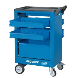 1 pcs - Gedore 6 drawer ABS Wheeled Tool Chest, 930mm x 605mm x 375mm