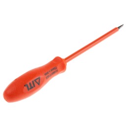 1 pcs - ITL Insulated Tools Ltd Slotted Insulated Screwdriver, 3 x 0.5 mm Tip, 75 mm Blade, VDE/1000V, 150 mm Overall
